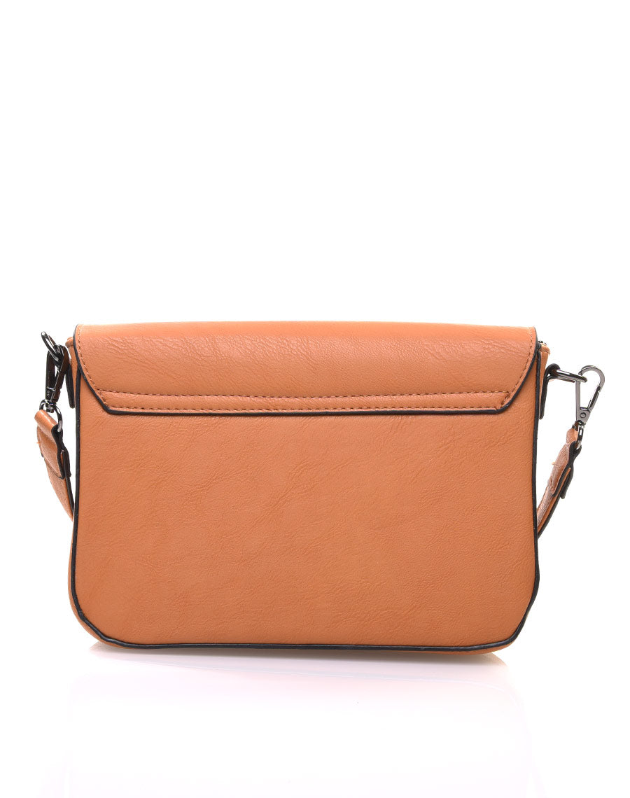 Sac bandoulière clouté camel