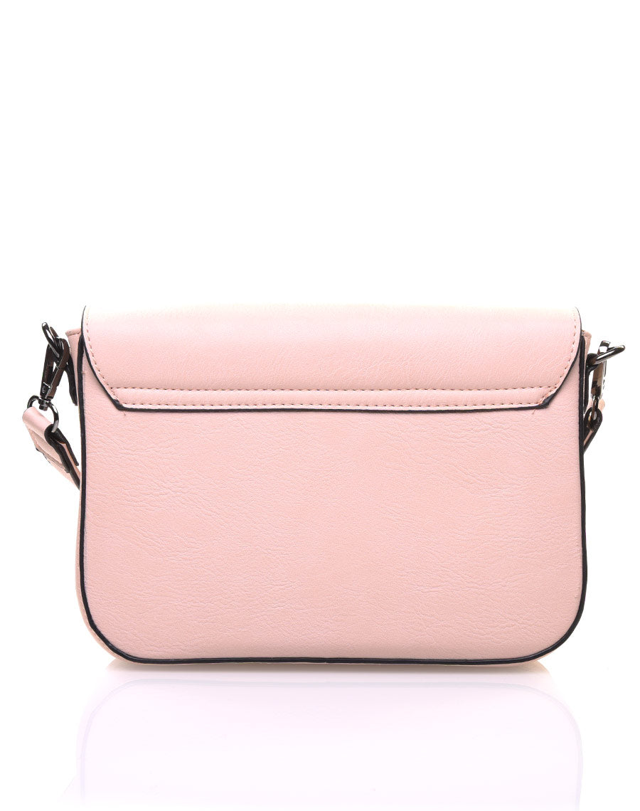 Sac bandoulière clouté rose