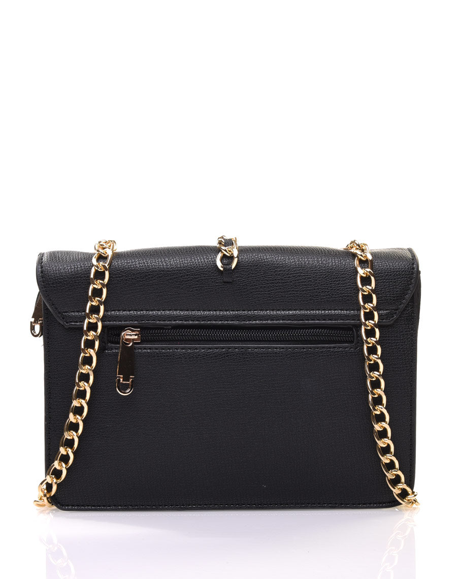Sac bandoulière noir chaine