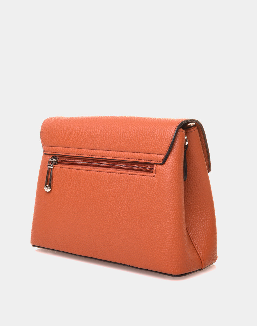 Sac à bandoulière à pom-pom camel