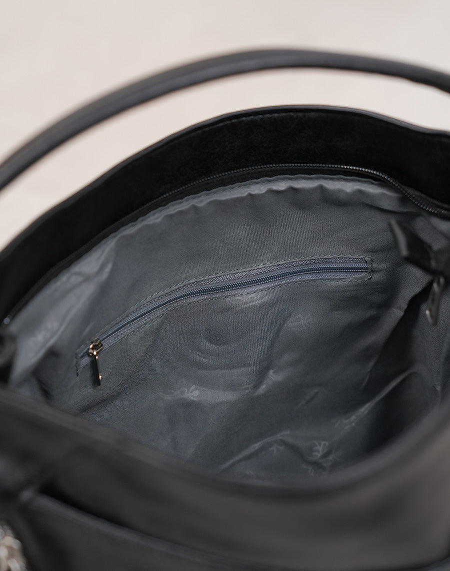 Sac cabas besace noir