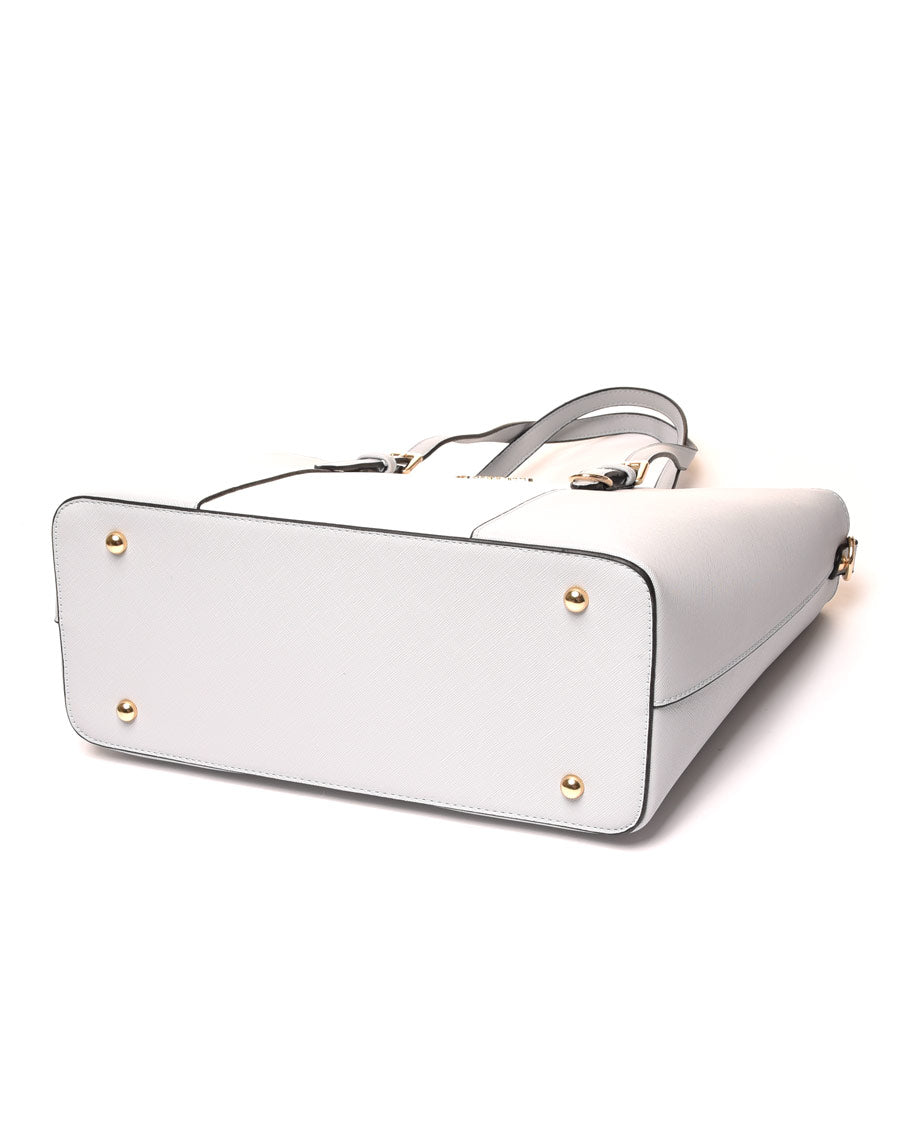 Sac cabas bicolore bleu ciel & blanc