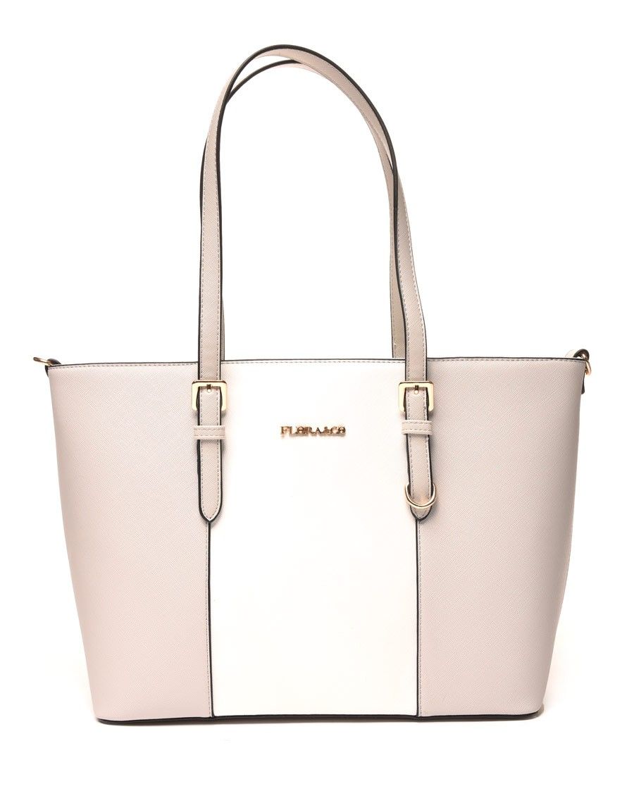 Sac cabas bicolore gris & blanc