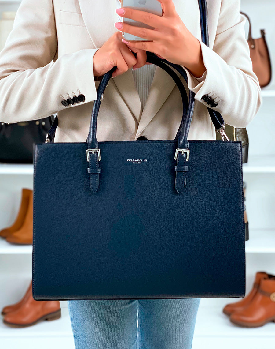 SAC CABAS BLEU CHIC ? DETAILS ARGENT?S
