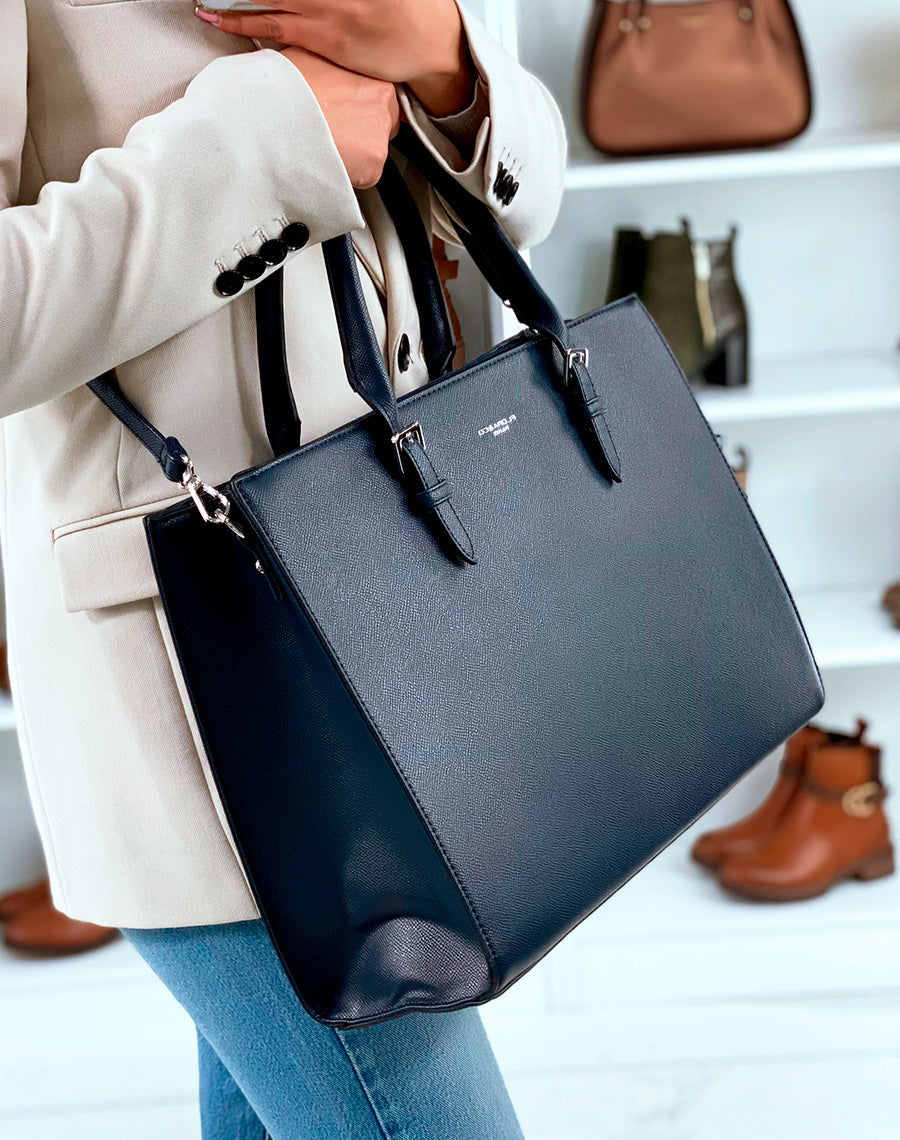 SAC CABAS BLEU CHIC ? DETAILS ARGENT?S