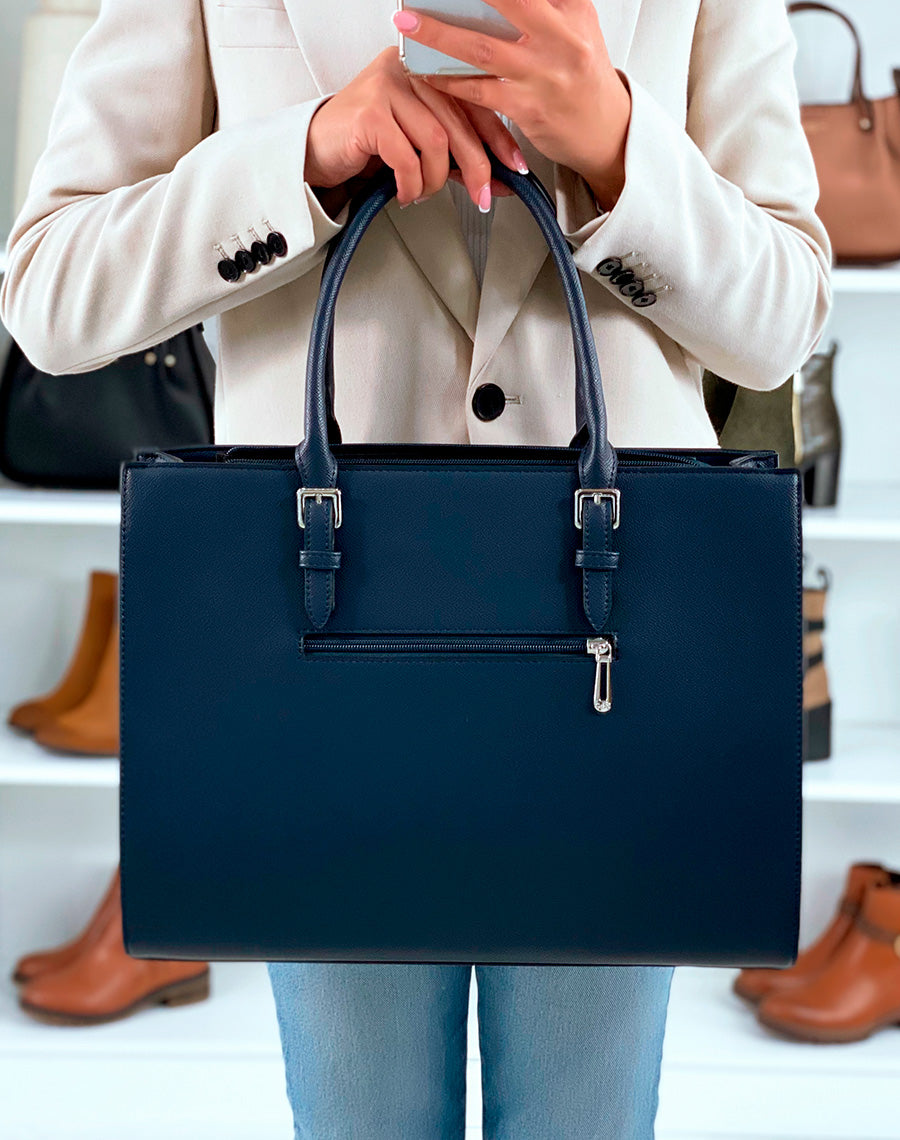 SAC CABAS BLEU CHIC ? DETAILS ARGENT?S