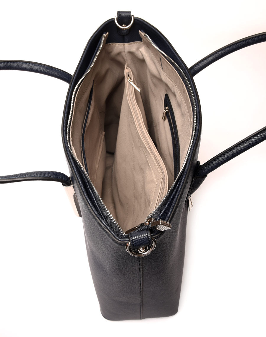 Sac cabas carré bleu