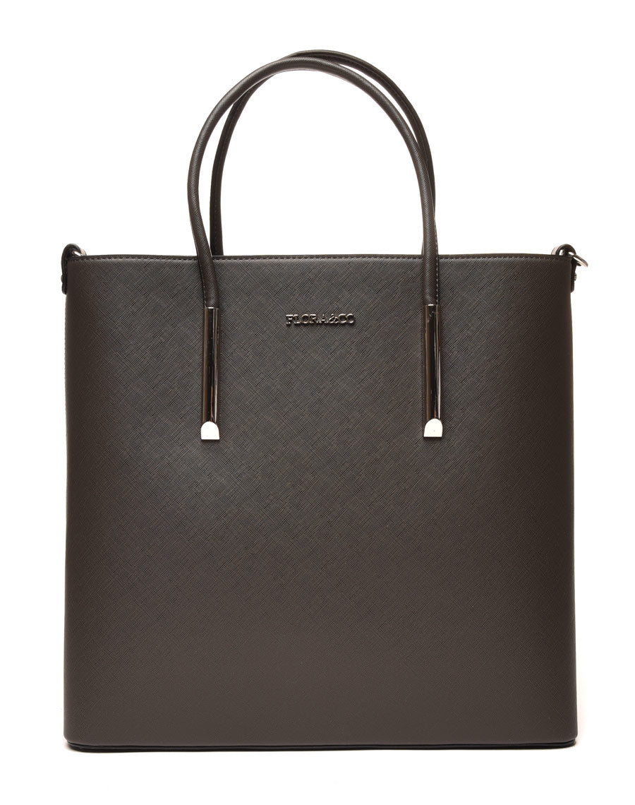 Sac cabas carré gris anthracite