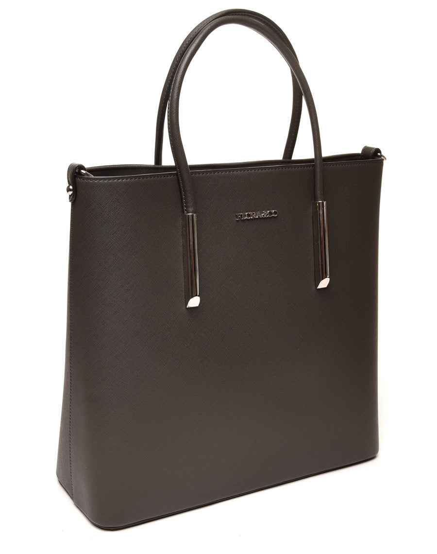 Sac cabas carré gris anthracite