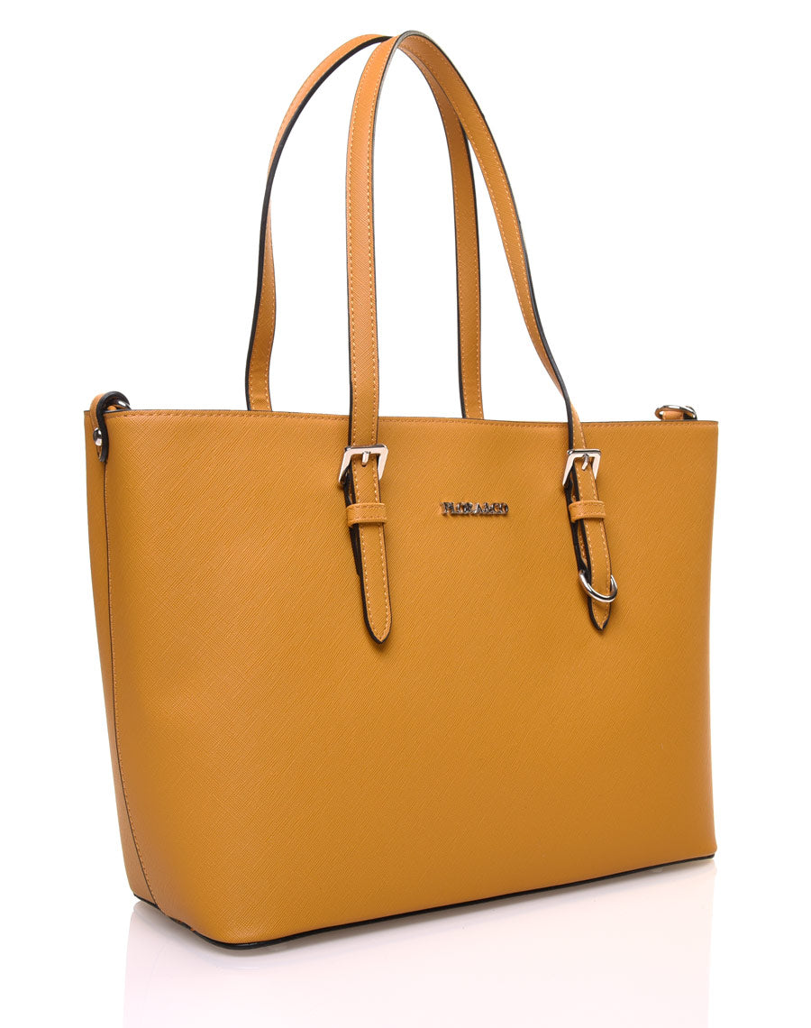 Sac cabas classe jaune moutarde