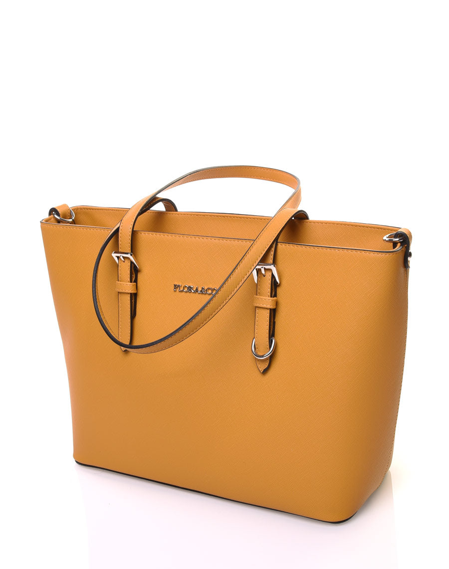 Sac cabas classe jaune moutarde