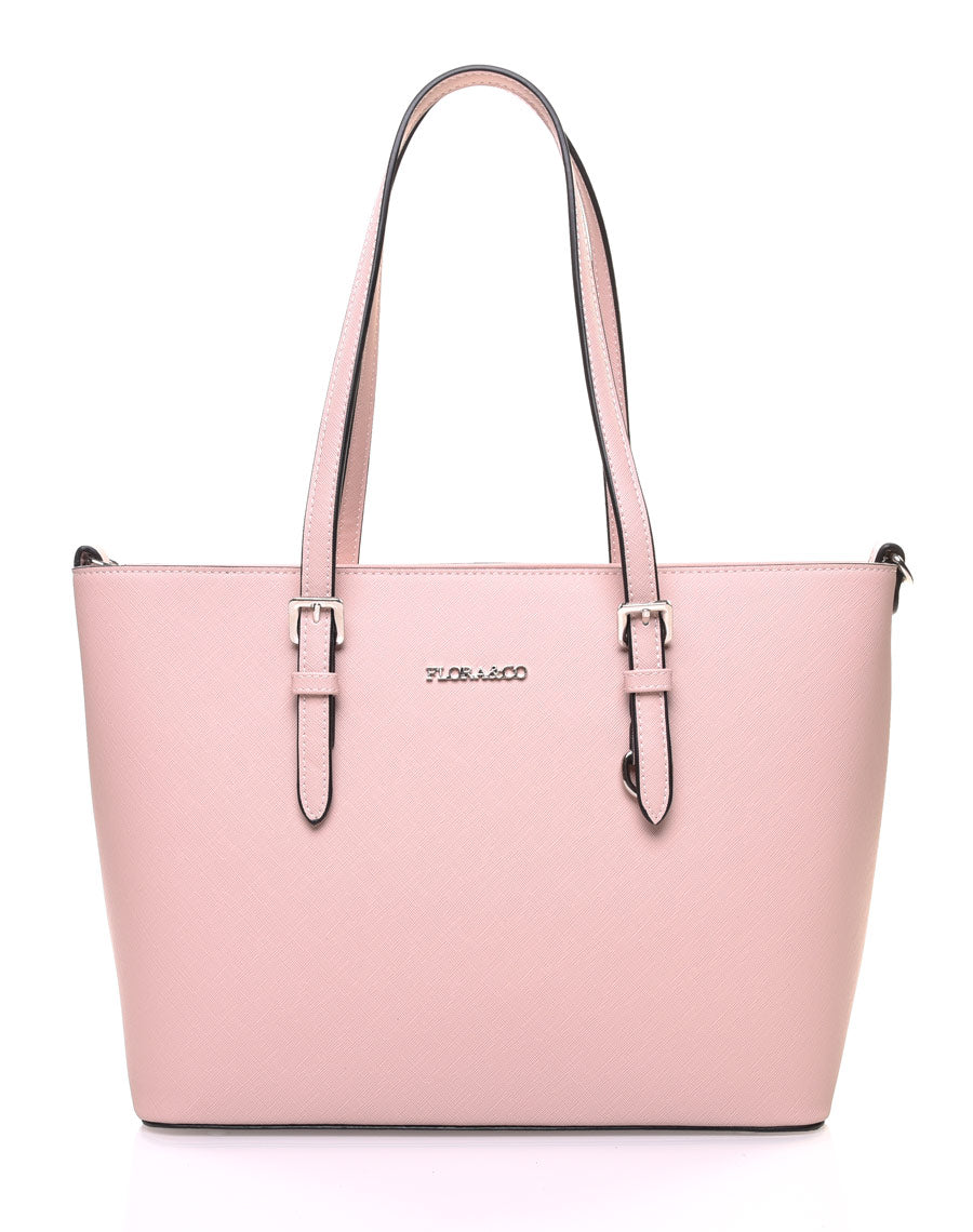 Sac cabas classe rose pale