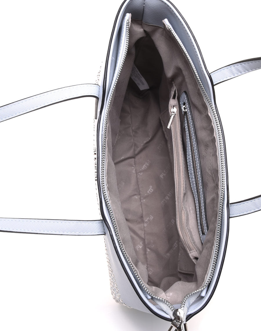 Sac cabas clouté bleu clair