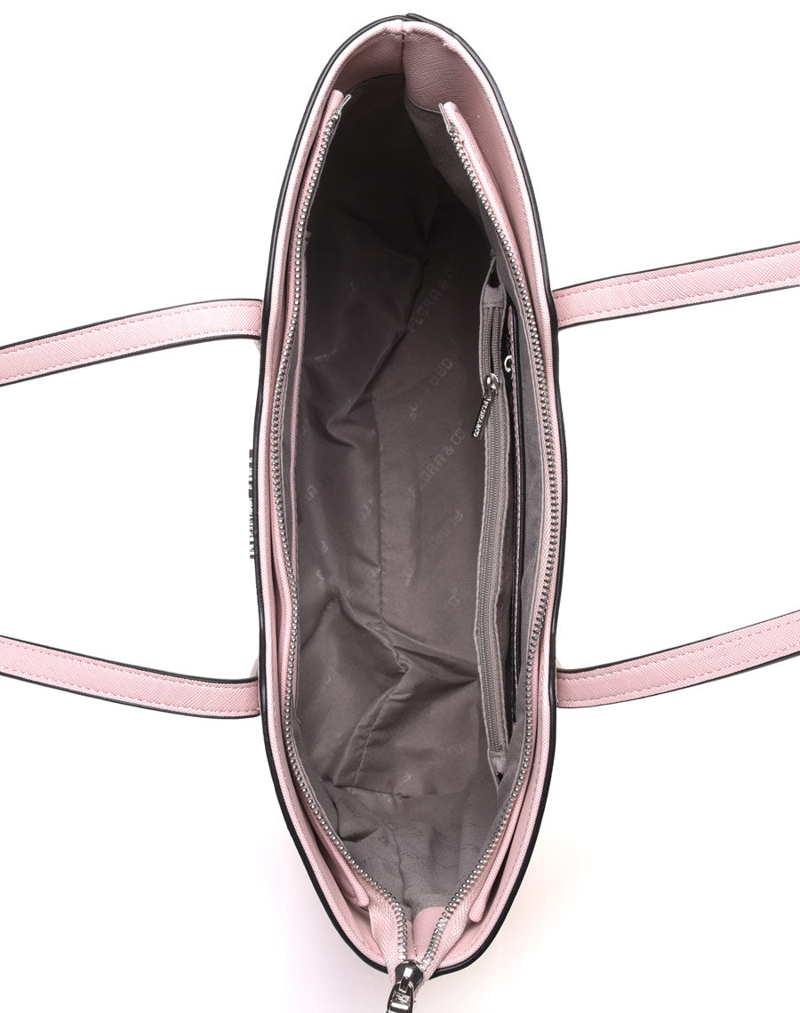 Sac cabas clouté rose pale