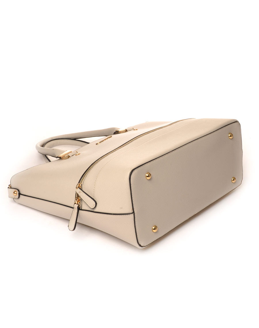 Sac cabas gris clair zippé