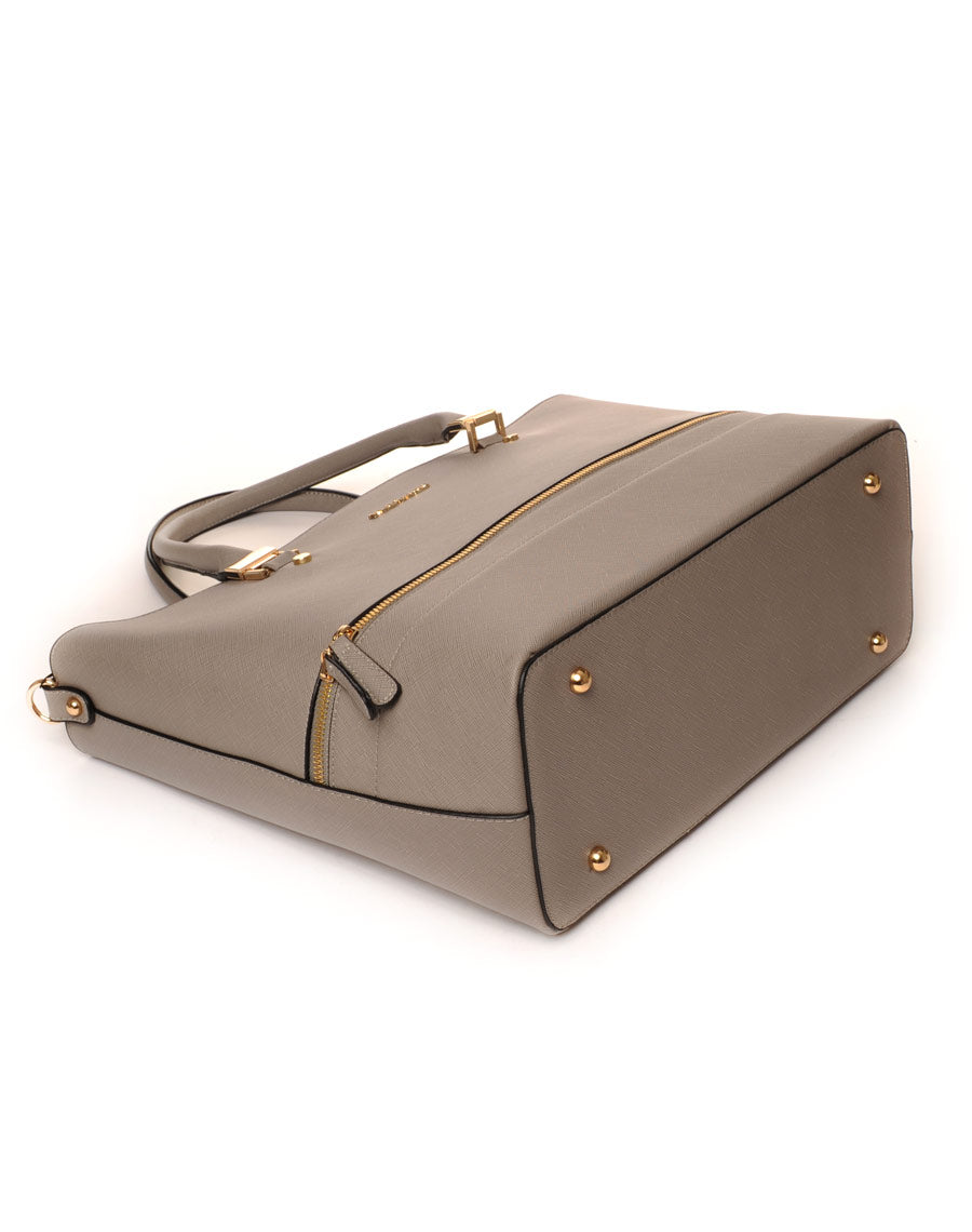 Sac cabas gris souris zippé