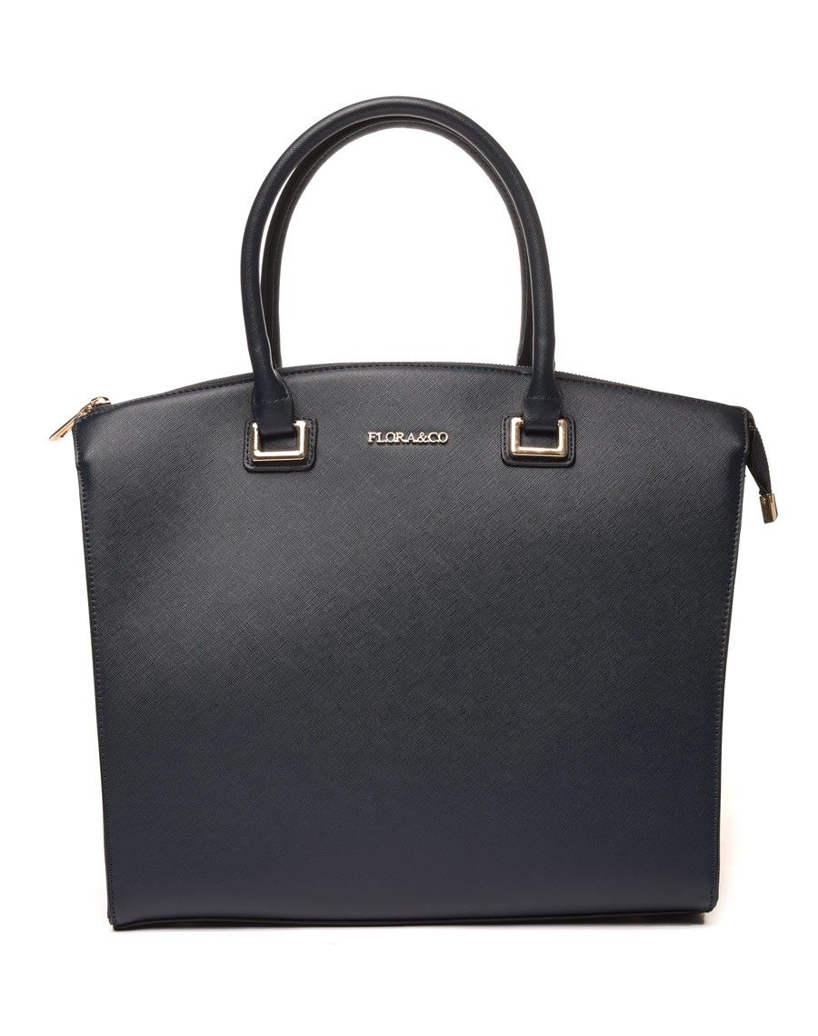 Sac cabas haut arrondi bleu foncé