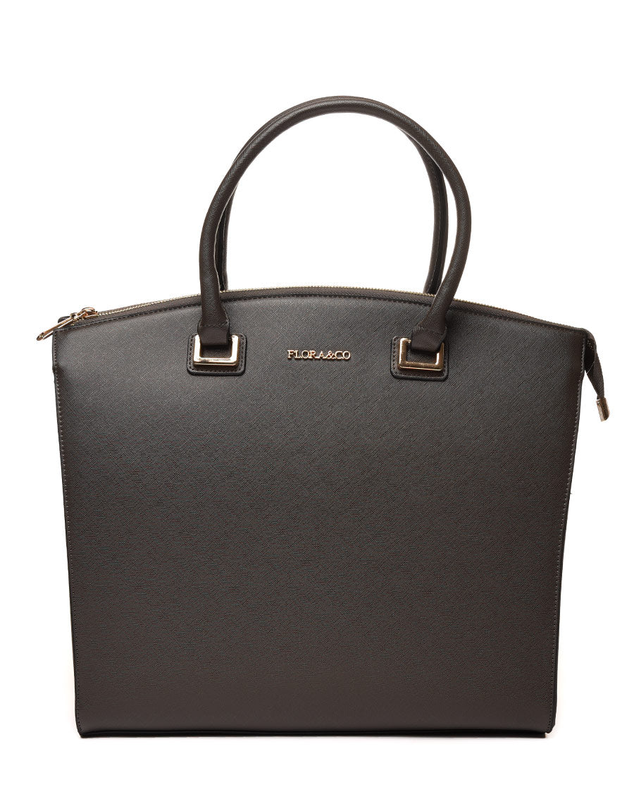 Sac cabas haut arrondi gris anthracite