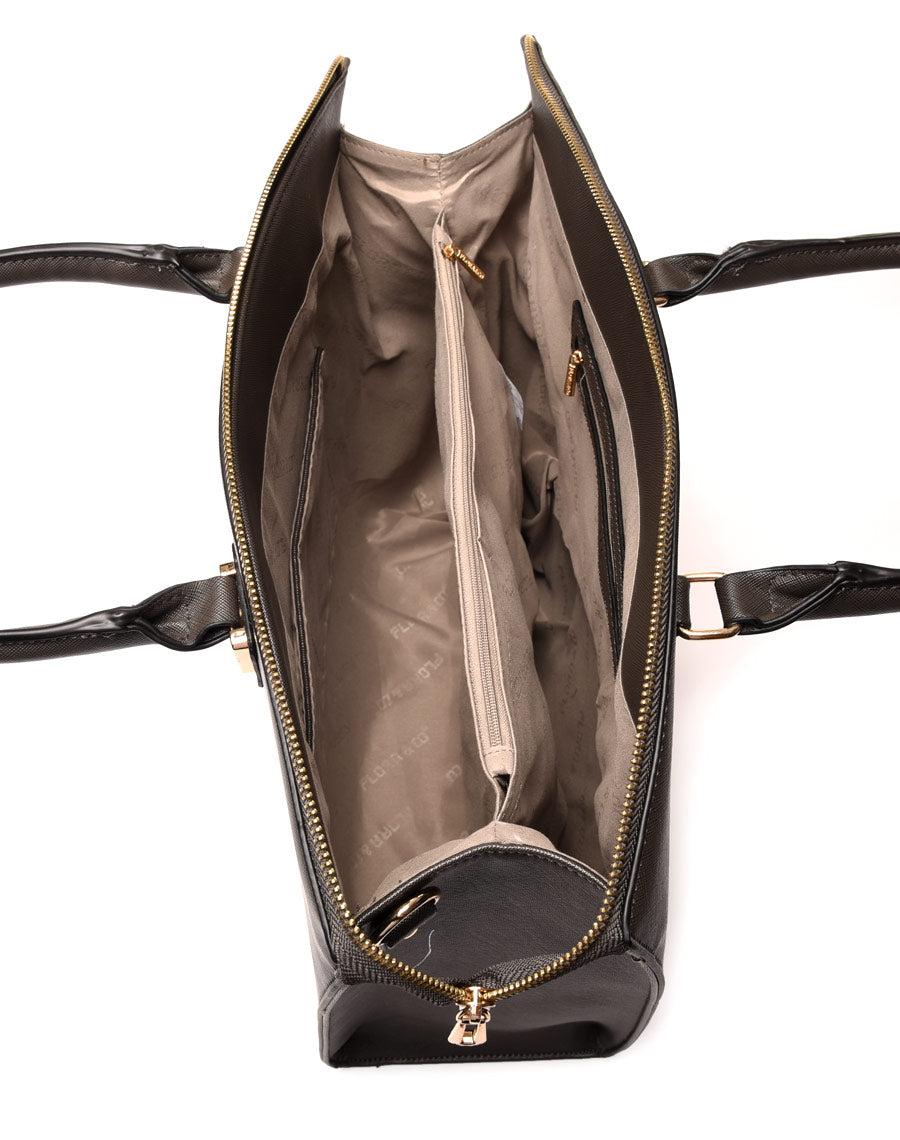 Sac cabas haut arrondi gris anthracite