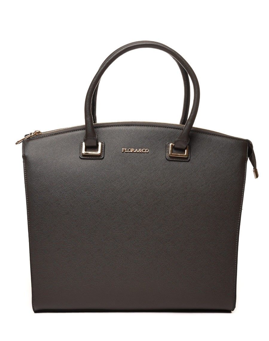 Sac cabas haut arrondi gris anthracite