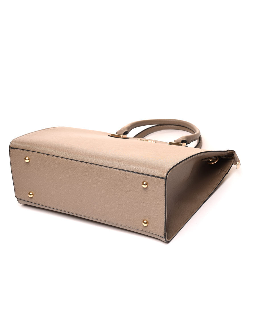 Sac cabas haut arrondi taupe