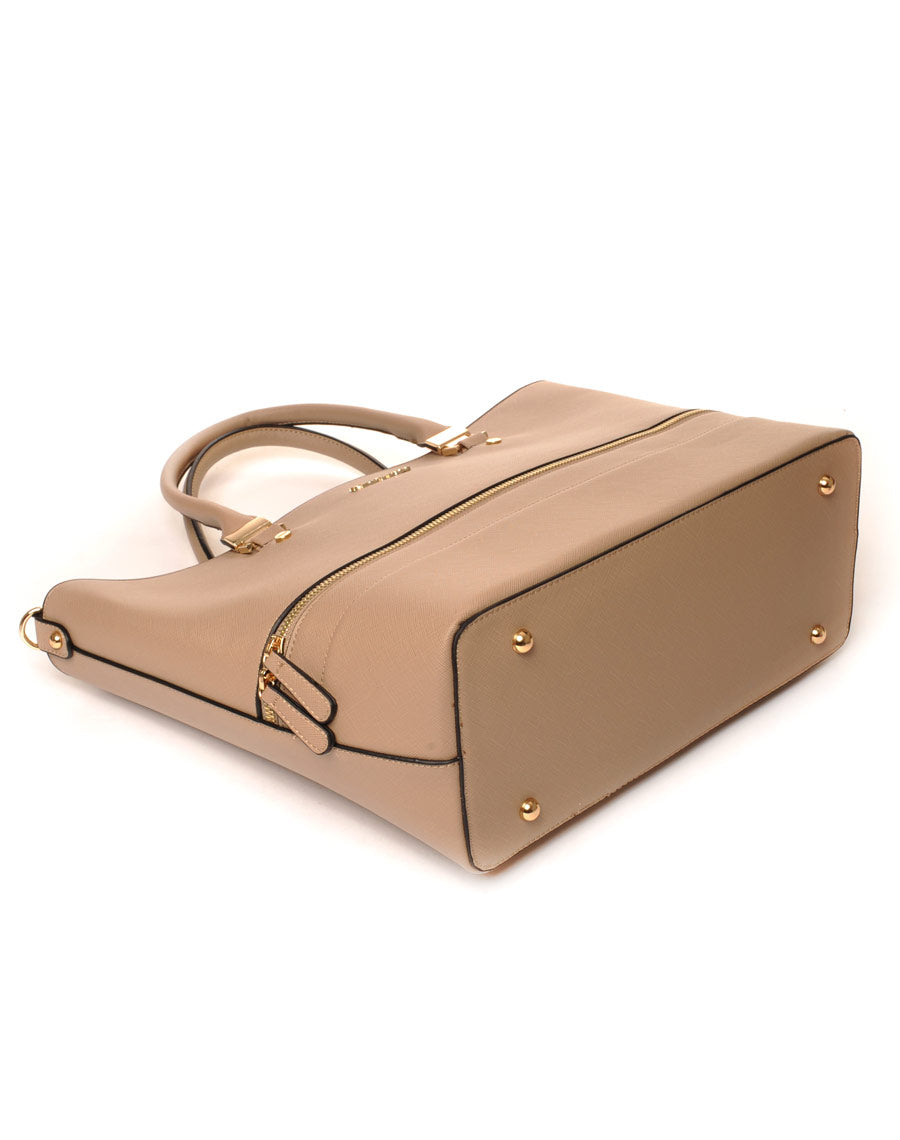 Sac cabas taupe zippé