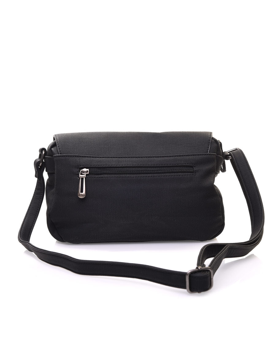 Sac cartable noir croisé