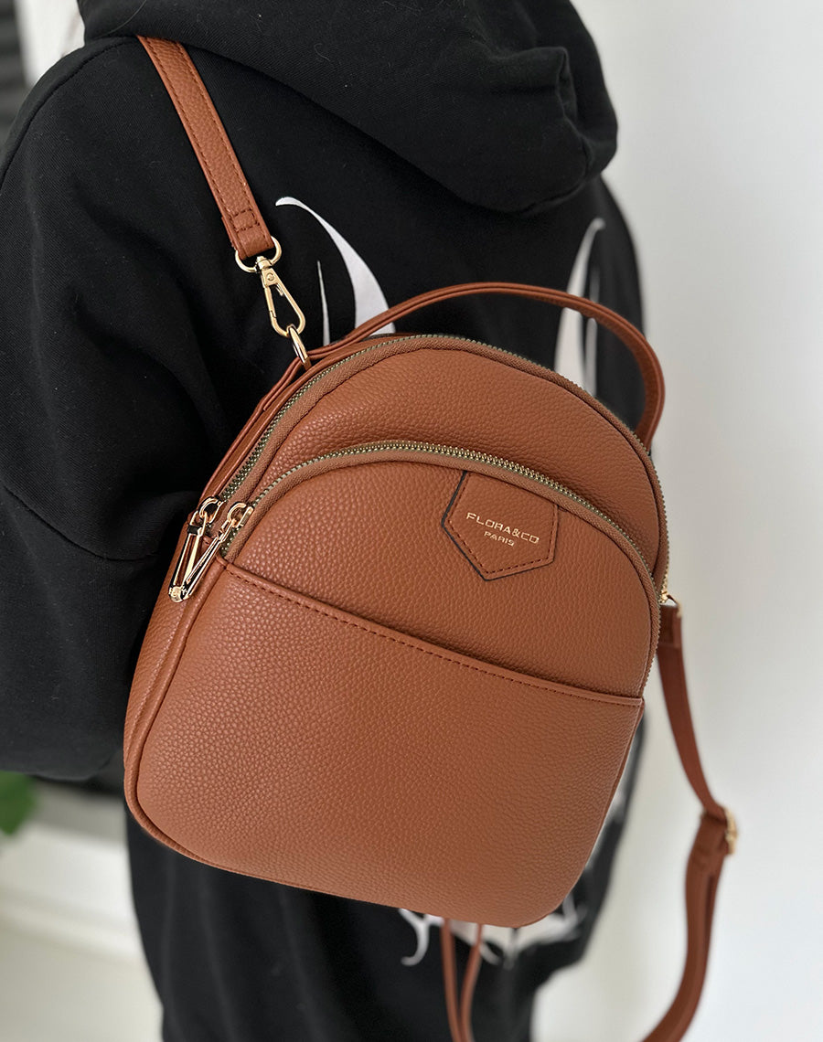 Sac à dos camel à fermeture éclaire