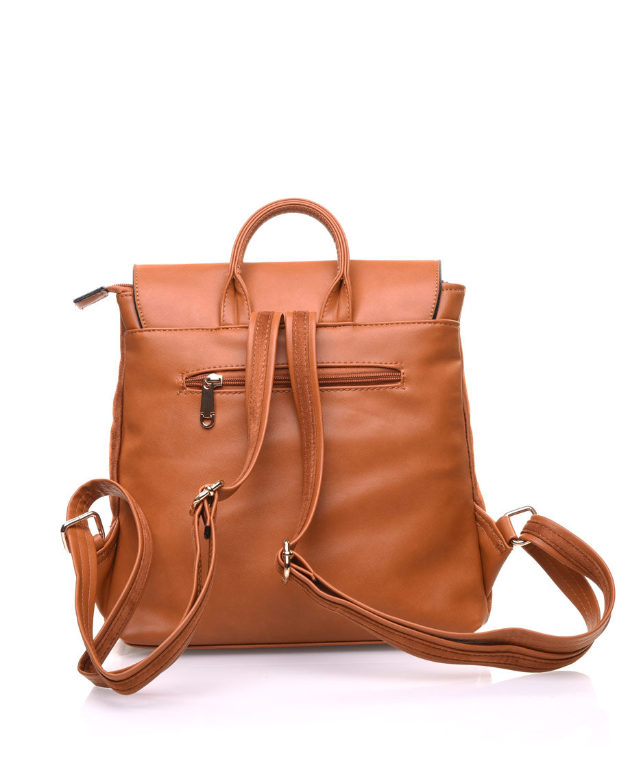 Sac à dos camel suédine
