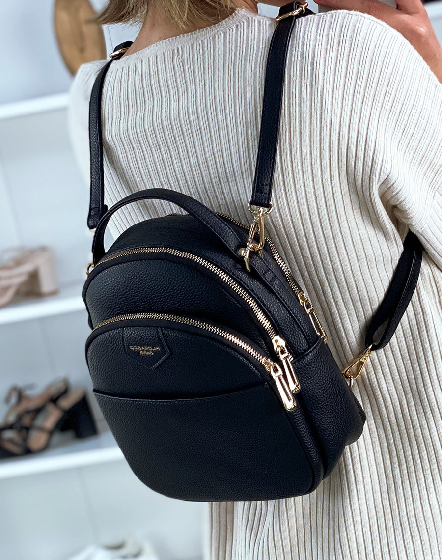 Sac à dos noir à fermeture éclaire