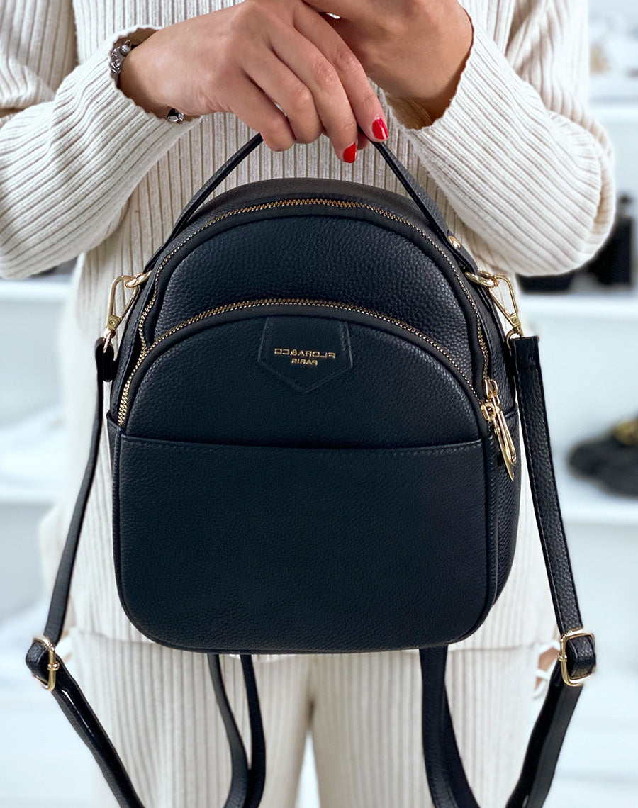 Sac à dos noir à fermeture éclaire