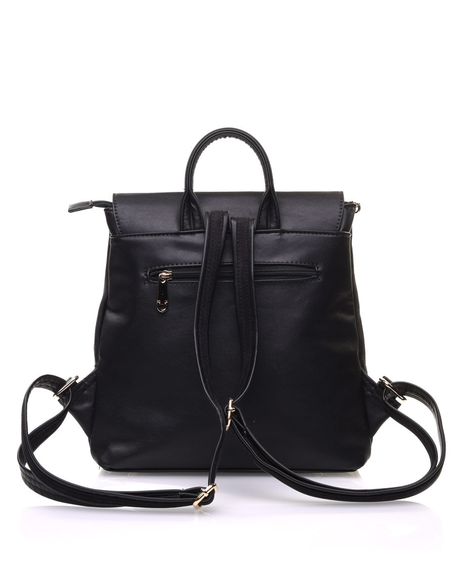 Sac à dos noir suédine