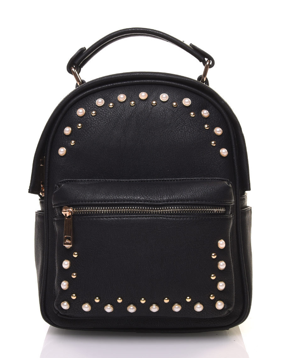 Sac à dos perlé noir