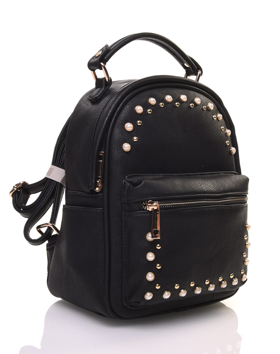 Sac à dos perlé noir