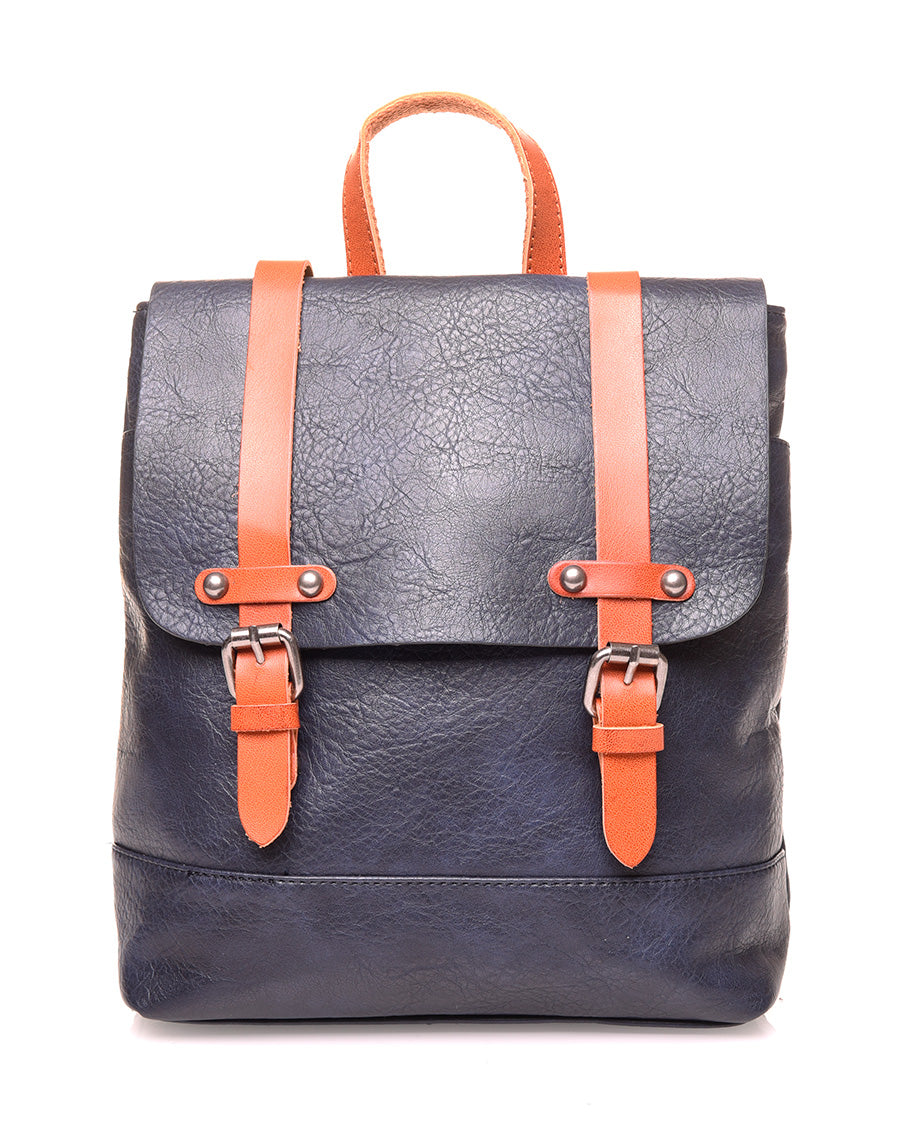 Sac à dos vintage bleu format mini