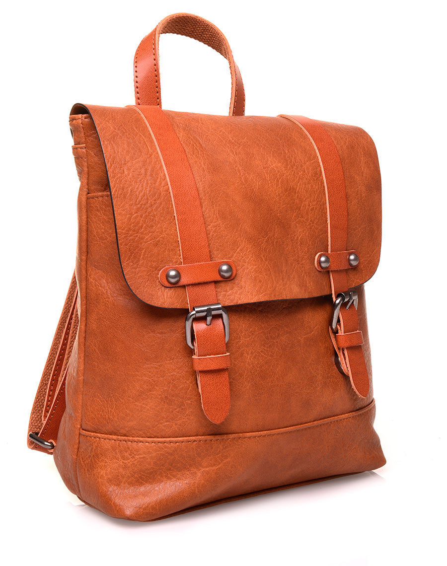 Sac à dos vintage camel format mini