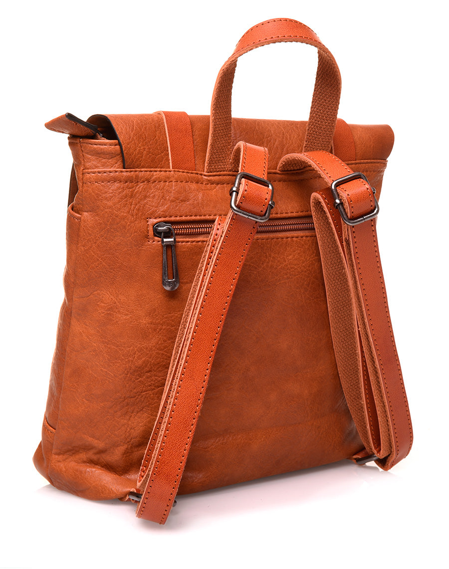 Sac à dos vintage camel format mini