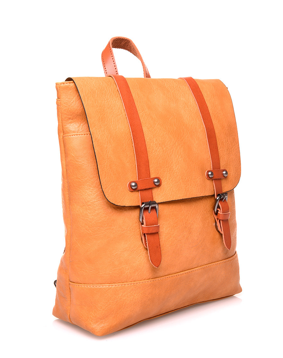 Sac à dos vintage moutarde