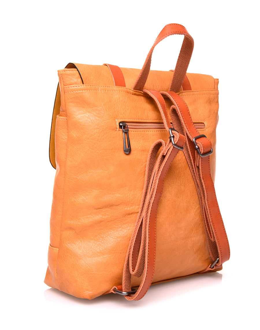 Sac à dos vintage moutarde