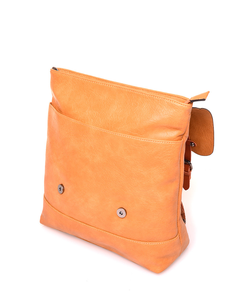 Sac à dos vintage moutarde