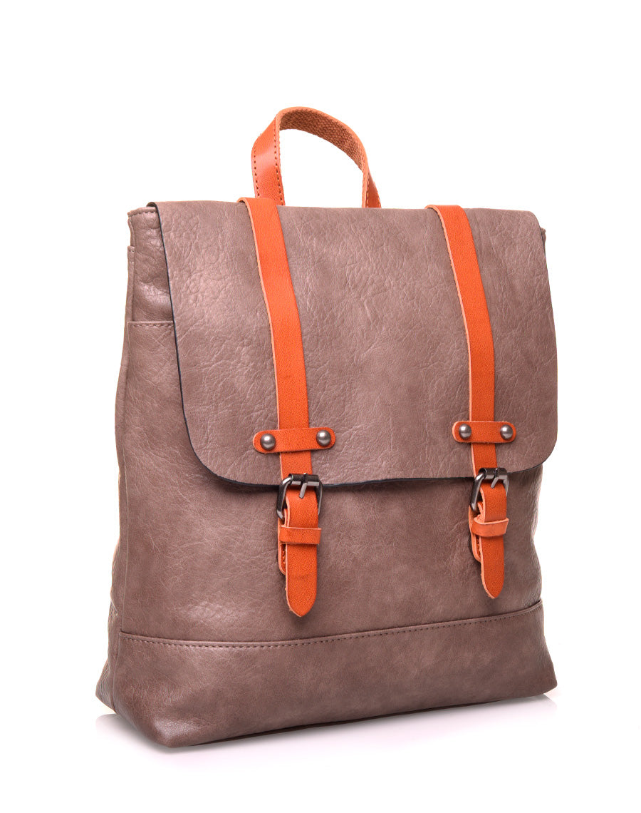 Sac à dos vintage taupe