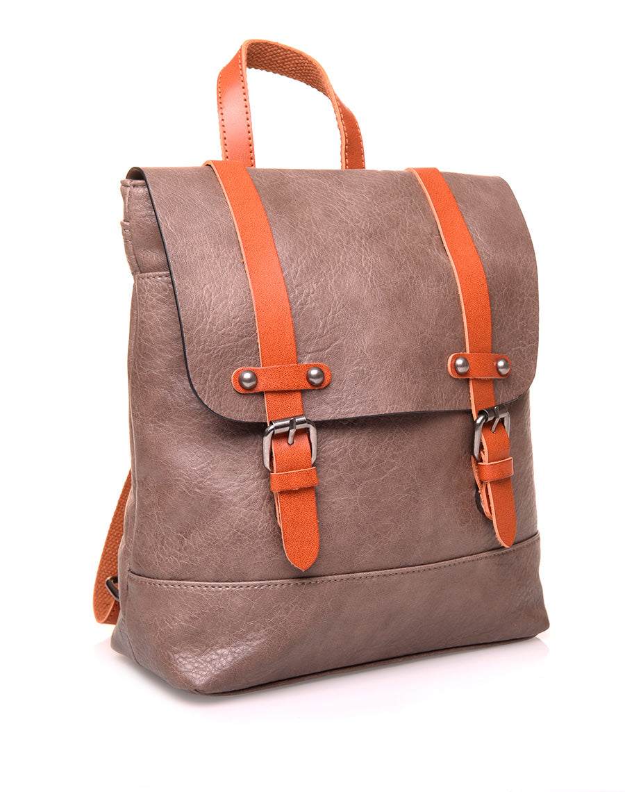 Sac à dos vintage taupe format mini