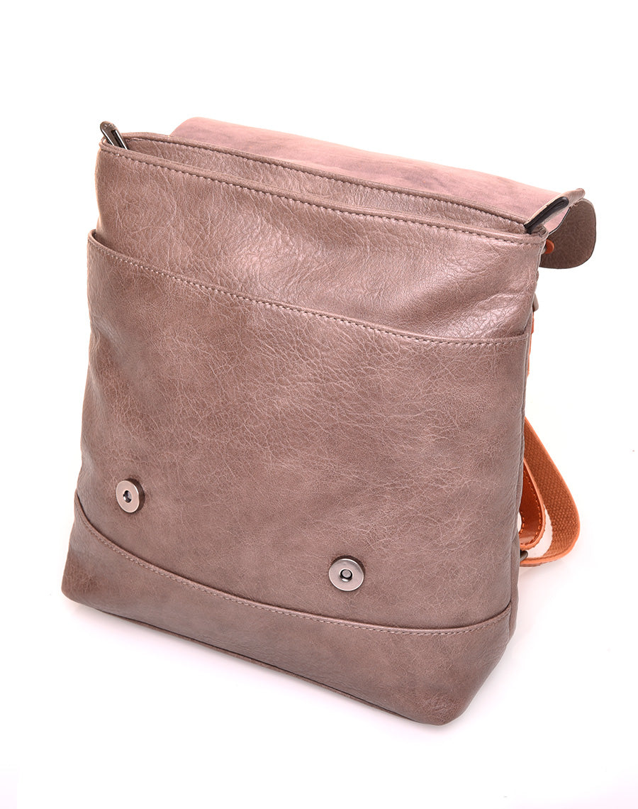 Sac à dos vintage taupe format mini