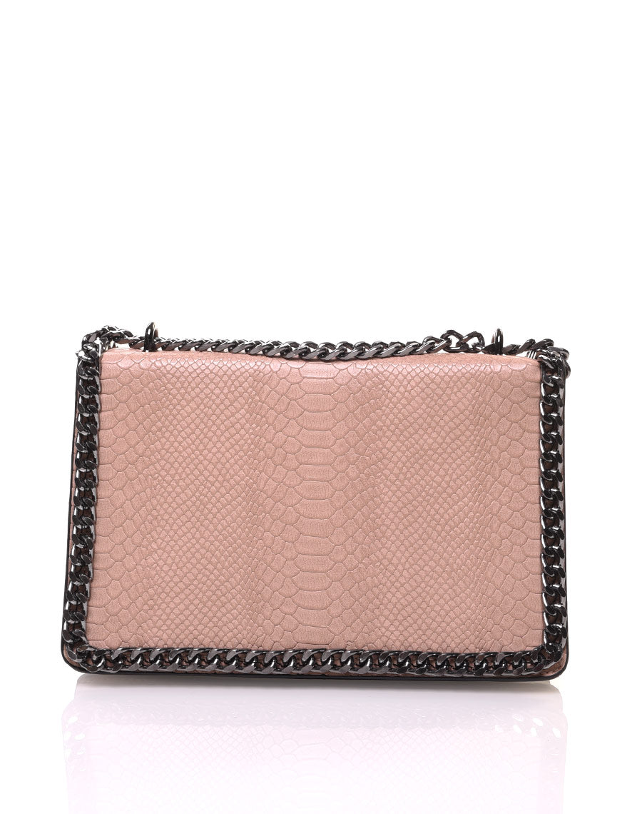 Sac effet python beige