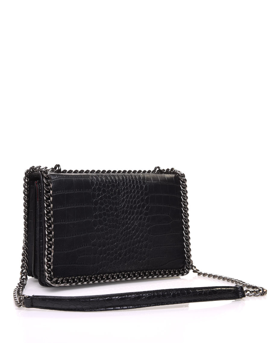 Sac effet python noir