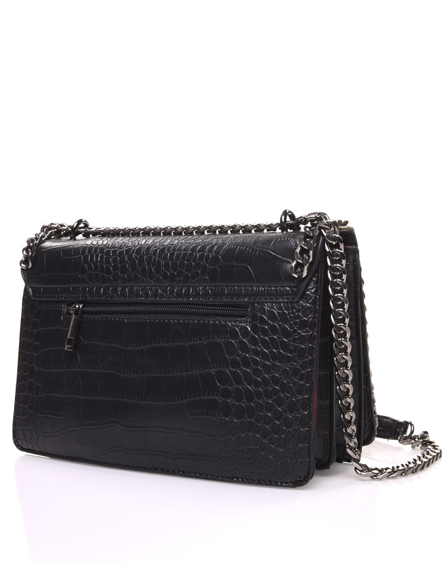 Sac effet python noir