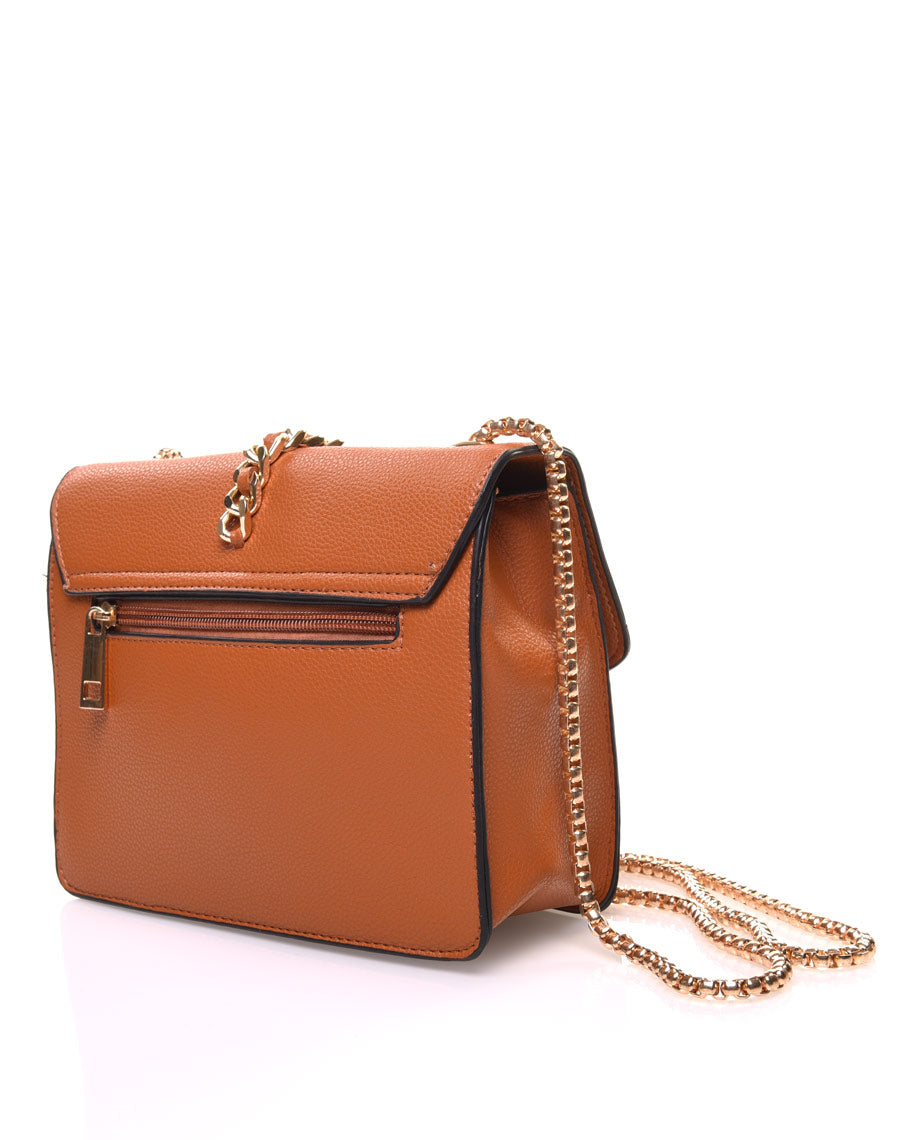 Sac en bandoulière avec chaîne camel