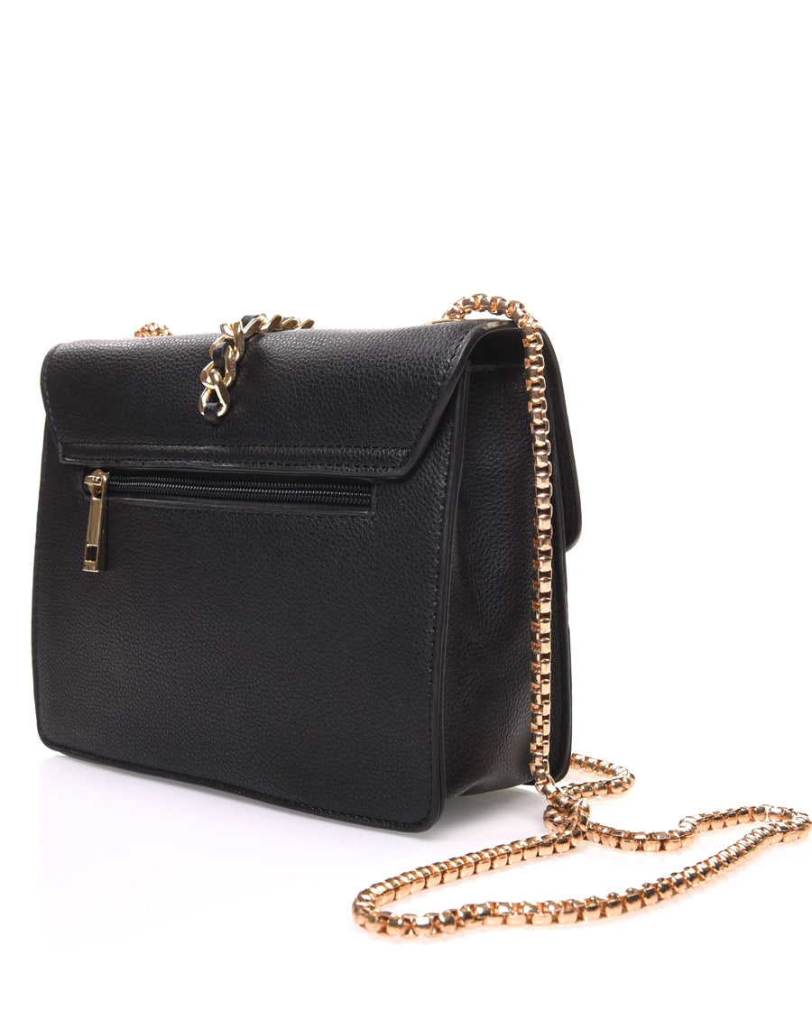 Sac en bandoulière avec chaîne noir