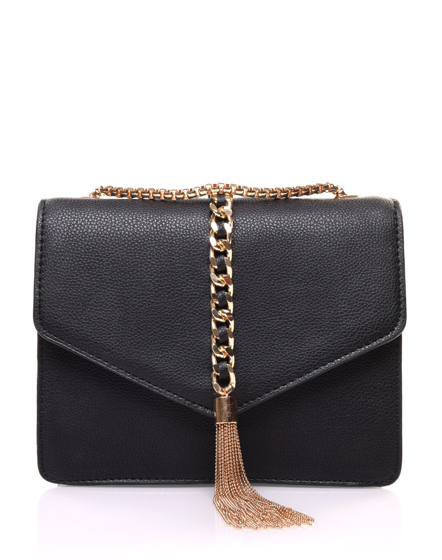 Sac en bandoulière avec chaîne noir