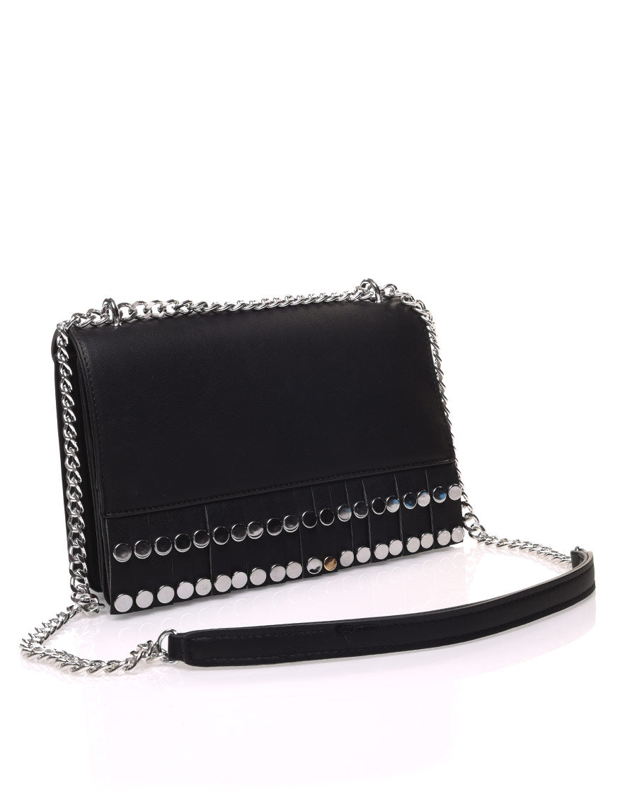 Sac en bandoulière avec frange noir